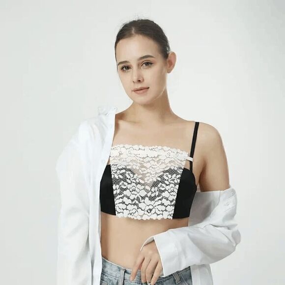 Floral Lace Chest Breast Attachable Detachable Cover - Picture 4 of 9